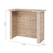 Garden Cocktail Bar Rustic Pine Wooden Home Bar Table Pub Counter Reception Desk