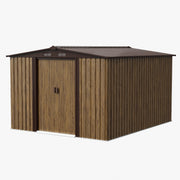 10X8FT Metal Garden Storage Shed Waterproof Shed w/ Sliding Door Free Foundation