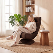 Floor Chair Padded Lounge Chair with Swivel Base 4-Position Adjustable Backrest