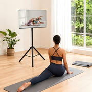 Heavy Duty Floor Tripod TV Stand, Height Adjustable TV Mount for 26‑55
