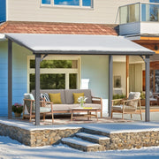 Aluminium Lean to Gazebo Outdoor Metal Harodtop Wall-Mounted Heavy Duty Pergolas