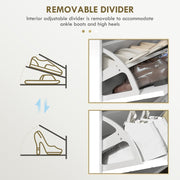 Narrow Shoe Storage Cabinet with 4 Flip Drawers for 16 Pairs of Shoes
