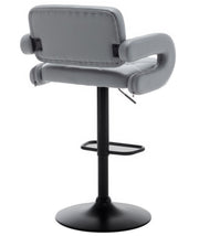2 LARGE BAR STOOLS PLUSH SEAT GAS LIFT SWIVEL BREAKFAST KITCHEN BAR LARGE SEAT