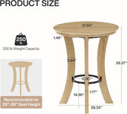 Modern Round Bar Table, 39.4