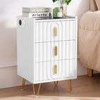 Modern LED Bedside Table with Drawers Bedside Cabinet with Wireless Pfaybjikxate