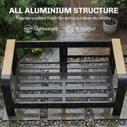 4 Seater Aluminium Garden Furniture Set, Extra Deep Garden Sofa Set, Beige