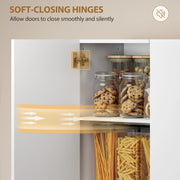 180cm Tall Kitchen Cupboard, Pantry Storage Cabinet, High Gloss White