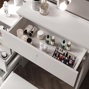 Dressing Table With Drawers Mirror Stool Set Makeup Desk Vanity Table Bedroom