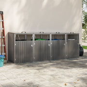 Large Wheelie Bin Storage Metal Store Cover Garden Rubbish Dustbin 4 Sheds House