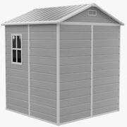 Grey Wood Grain Plastic Garden Shed 6x8 6x6 5x3 Outdoor Tool Bike Storage House