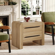 Wooden Nightstand with 2 Drawers, 27.55