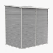 6X4FT Plastic Garden Storage Shed Outdoor Tool House With Floor & Lockable Doors