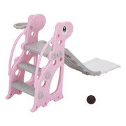 3-in-1 Toddler Slide Kids Play Climber Slide Set with Hoop Indoor Outdoor Toy