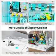 Glass Display Cabinet RGB LED Motion Sensor Charging Station for Collectibles