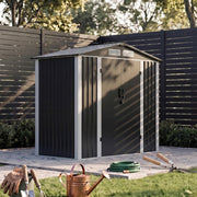 6x4ft 5x3ft 3x2ft Garden Storage Bike Tool Shed Sloped Roof Outdoor Garbage Bin