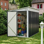 4 x 9ft Lean to Garden Metal Shed Ventilated Tool Storage House Waterproof Sheds