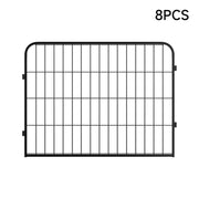 8 Panel 80x60cm Dog Playpen Metal Pet Puppy Pen Heavy Duty Indoor Outdoor Fences