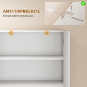180cm Tall Kitchen Cupboard, Pantry Storage Cabinet, High Gloss White
