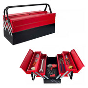 Metal Cantilever Toolbox Heavy Duty 5 Tray Toolbox Storage Tool Box 43x22x21cm