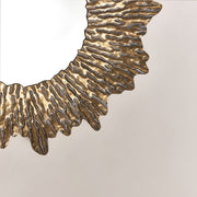 Large Antique Gold Round Sunburst Mirror - 74cm x 74cm wall mirror decorative