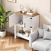 White Sideboard Cabinet Modern Farmhouse Storage Cabinet for Kitchen Dining Room