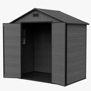 8x4FT Garden Shed Plastic Tool Bike Storage House with Lockable Doors & Floor UK