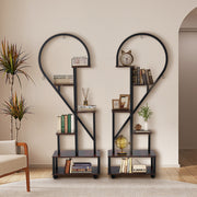 6 Tier Metal Plant Stand Heart-shape/Moon Rack Flower Pot Shelf Indoor Outdoor