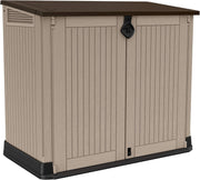 Large Keter MIDI Garden 880L Storage Box Beige Shed Outside Store Bike Bin Tool
