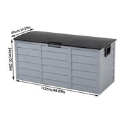 Large Outdoor Storage Box Garden Patio Plastic Chest Lid Container Multibox Shed