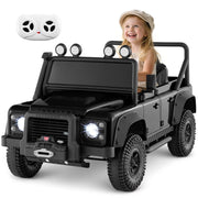 Land Rover Defender Toy Car 12V Kids Ride On Car Black Licensed