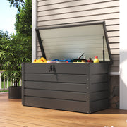 350L Outdoor Garden Storage Box Metal Steel Chest Cushion Shed Patio Container