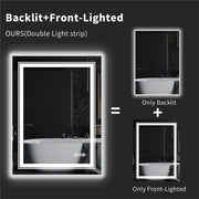 Oversized Bathroom Mirror LED Lighted Wall Mirror with Demister Exclusive Design