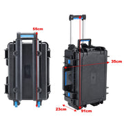 Heavy Duty Hard Rolling Tool Trolley Case with Wheels & Waterproof Camera Storag