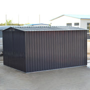 8FT x 8FT SHED Metal Apex Roof Outdoor Storage House Shed With Floor Foundation