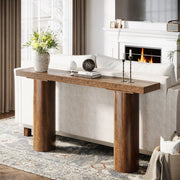 63-Inch Console Table, Farmhouse Narrow Entryway Sofa Table For Living Room