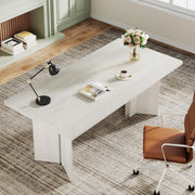 63-Inch Executive Desk Vintage Home Office Computer Desk with Large Tabletop