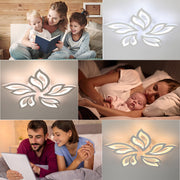 Modern Chandelier LED Lamp White Frame Ceiling Light With RGB Backlight Rahlszqb