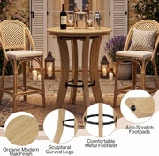 Modern Round Bar Table, 39.4