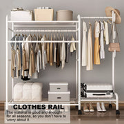Clothes Rail 120KG Load Clothes Rack Shelfs Shoe Rack Display Stand Heavy Duty