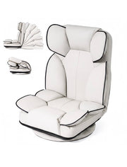 360 Degree Swivel Floor Gaming Chair Folding Lazy Lounger Adjustable Backrest