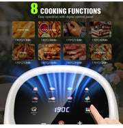 5L Digital Air Fryer Large Transparent Multifunction Oven Cooker 1800W Oil Free