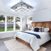 30CM Modern LED Crystal Ceiling Light Square Minimalist Lamp Living Room Bedroom