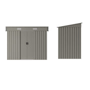 4x 8 FT Galvanised Metal Garden Storage Shed Glitter Effect with Free Foundation