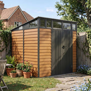 8 x 7ft Metal Garden Shed Waterproof Outdoor Bike Tool Storage Shed Double Doors