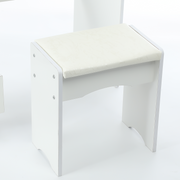 Large Vanity Desk with Mirror and LED Light Makeup Desk with Drawers and Kjzkusw