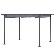 3.5x3.5M Pergola Gazebo Backyard Porch Awning Retractable Canopy Refurbished