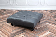 Large Square Footstool Coffee Table Upholstery Fabric Footstools Matching Button