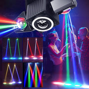 Disco Bar Rotating Stage Lights Moving Head Party Light Laser Beam Strobe Remote