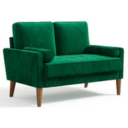 2 Seater Velvet Sofa with 2 Pillows Modern Couch Love Seat Settee Home Office