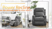 Electric Armchair, Fabric Recliner Chair with USB Port, Charcoal Grey